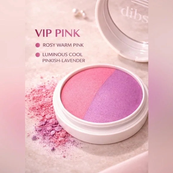dibs Duet Baked Blush 3-in-1 Blush, Highlighter + Topper - VIP PINK - Picture 4 of 14